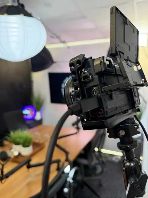 Sony Alpha 6400 4K camera on a studio rig in San Antonio